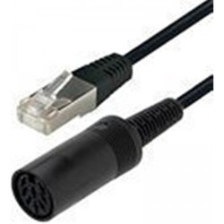 Adapter Cable 8 Pin Din F-Rj45 0.15m Black
