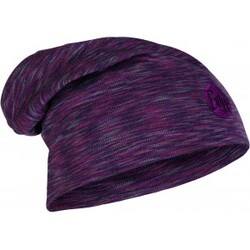 Heavyweight Merino Wool Loose Hat – Shale Grey Multi Stripes