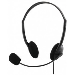 Deltaco-of Stereo Headset, 30mm, 3.5mm, 4-pol, Black – Høretelefon
