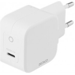 Deltaco Wall Charger Usb-c, Gan Tech., 1x Usb-c Pd, 30w – Oplader