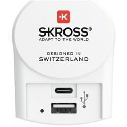 Euro USB Charger – 1xUSB Type C / 1xUSB Type A – Adaptor