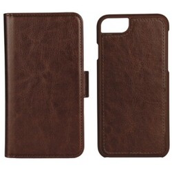 iPhone 6/7/8/SE (2020), PU wallet 3 kort aftagelig, brun – Mobilcover