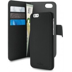 iPhone 7/8/SE 2020, EcoLeather Wallet Detach., sort – Mobilcover