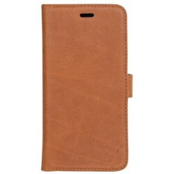 iPhone X/XS, Læder wallet aftagelig, lysebrun