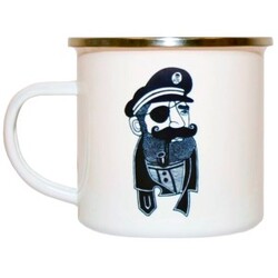 Lakor enamel mug captain coffee