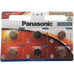 Panasonic CR2032 3V Lithium Knapbatteri – 6 stk.