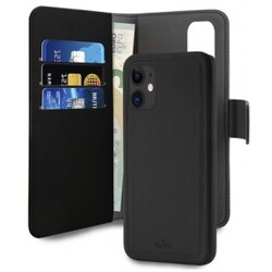 Puro Iphone 12 Mini Ecoleather Wallet Detach. Black – Mobilcover