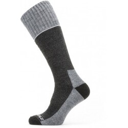 Sealskinz Solo Quickdry Knee Length Sock – Black/Grey – Str. XL – Strømper