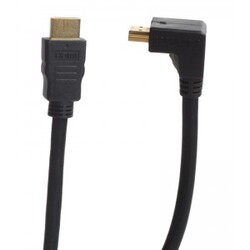 SX HDMI Cable 1.3 – 1.5m Black Angled – 90ø Gold