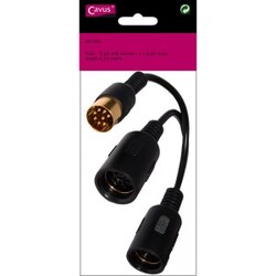 Y-Cable 8 Pin Din M 2×8 Pin Din F Black