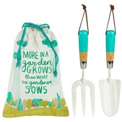 Fork And Trowel In Cotton Bag