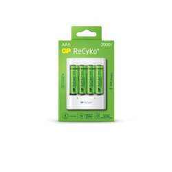 GP ReCyko USB AA og AAA Batterioplader U411 inkl. 4 x Genopladelige AA batterier 2000 mAh