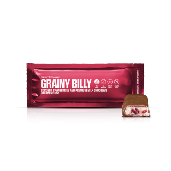 Grainy Billy | Kokos, tranebær og premium mælkechokolade