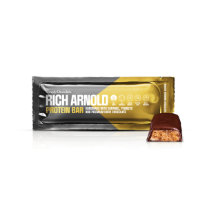 Rich Arnold | Proteinbar med karamel, peanuts og premium mørk chokolade