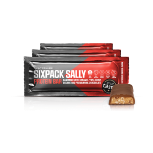 Sixpack Sally 12 Pack | Proteinbar med karamel, yuzu, sesam og premium mælkechokolade