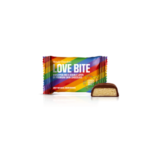 Love Bite – Box med 75 stk. bites | Marcipan dobbeltovertrukket med premium mørk chokolade