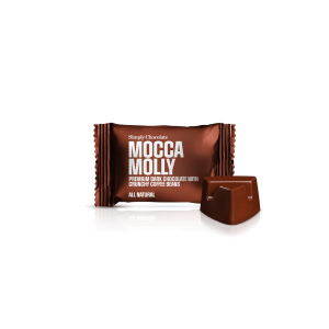 Mocca Molly – Box med 75 stk. bites | Crunchy kaffebønner og premium mørk chokolade