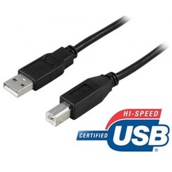 Deltaco Usb 2.0 Type A Male To Type B Male 2m Black – Kabel