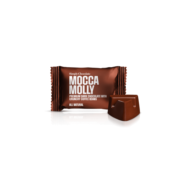 Mocca Molly | Crunchy kaffebønner og premium mørk chokolade