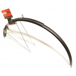 Skærmsæt 700c 38mm, Matsort, Rustfrit Tilbehør – Cykelskærm