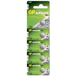 GP Alkaline 1,5V A76 LR44 V13GA Knapcelle Batteri – 5 stk.
