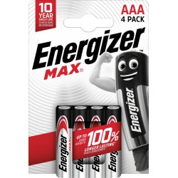 Energizer Max AAA 4 Pack – Batteri