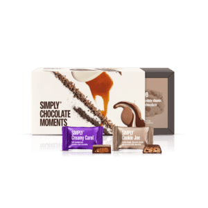 Chocolate Moments – Gaveæske med 2 stk. Cubes | SIMPLY Cookie Joe og Creamy Carol