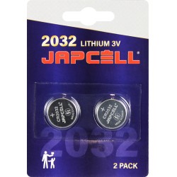 Japcell Lithium CR2032 3V Batterier – 2 stk. – Batteri