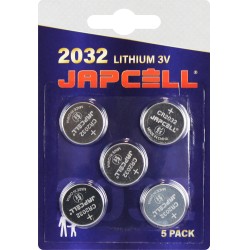 Japcell Lithium CR2032 3V Batterier – 5 stk. – Batteri