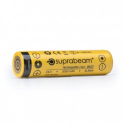 Suprabeam Li-Ion celle 18650 3000 mAh 10,8 Wh/3.6V USB til Q3r 1100 lm – Batteri